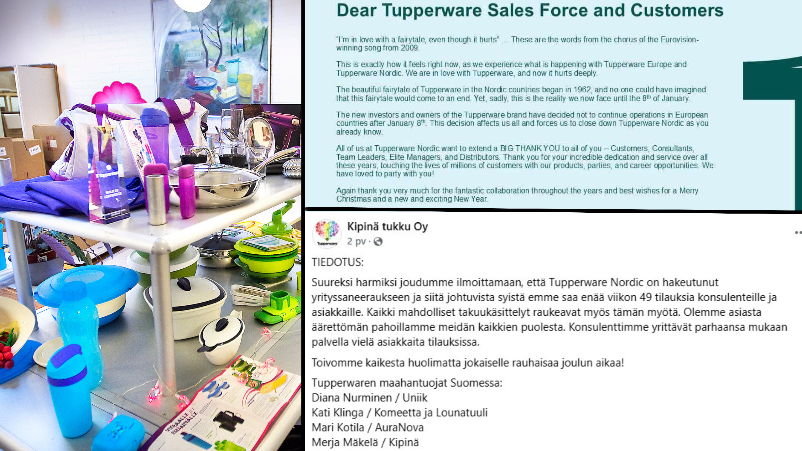 Tupperwaren tarinalle tuli lopullinen sinetti Suomessa – "Yrityksen viimeisistä viikoista jäi huono maku"  