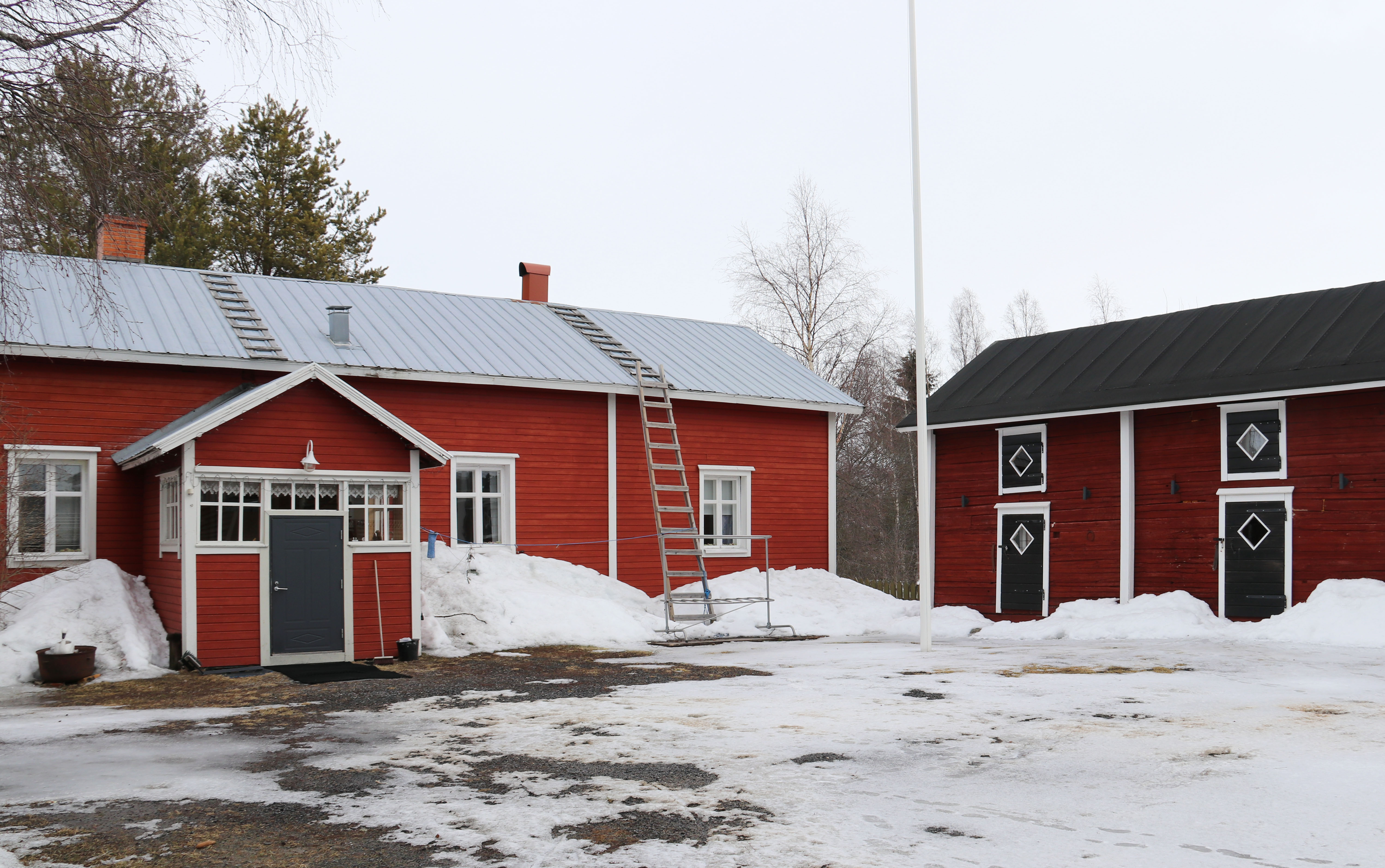 Sipan tila seisoo historiallisessa maisemassa Lumijoen Kankaanpääntien varrella. Kaarina Länkisen mukaan vanha raitti on lumijokisten suosiossa erityisesti lenkkireittinä.