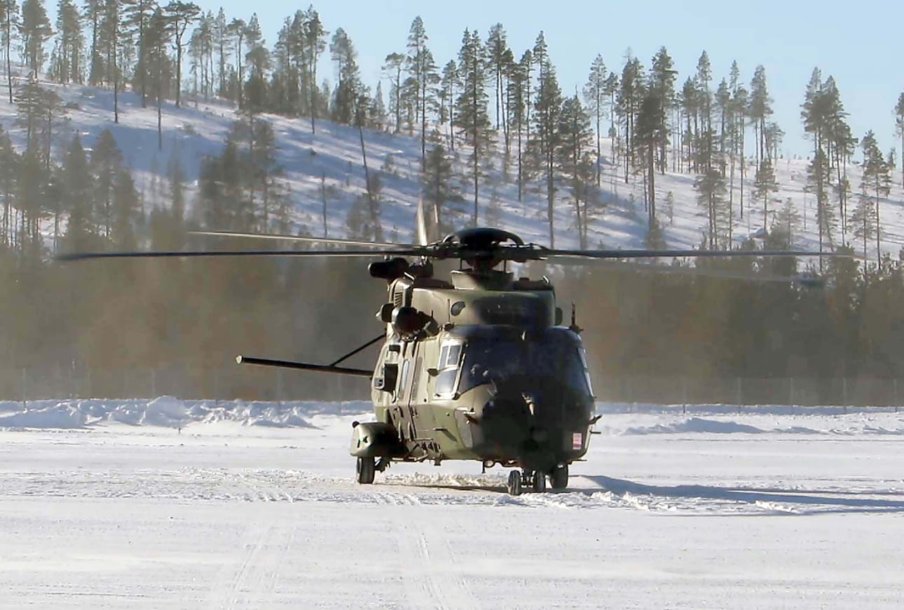 NH90-kopterit on saatu toimimaan ja niillä voi entää kaikenlaisissa keleissä. Norjassa tätä kopterityyppiä vasta kehitellään Jäämeren oloissa toimivaksi.
