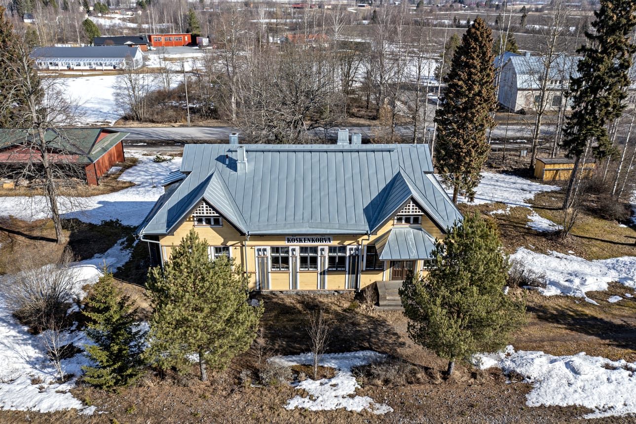 Koskenkorvan vanha asema on 111 vuotta vanha.