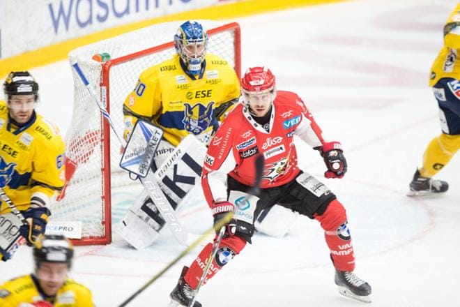Filip Riska oli Sportin ainoa maalintekijä Jukurit-ottelussa. KUVA: PAULA KASKIMAA