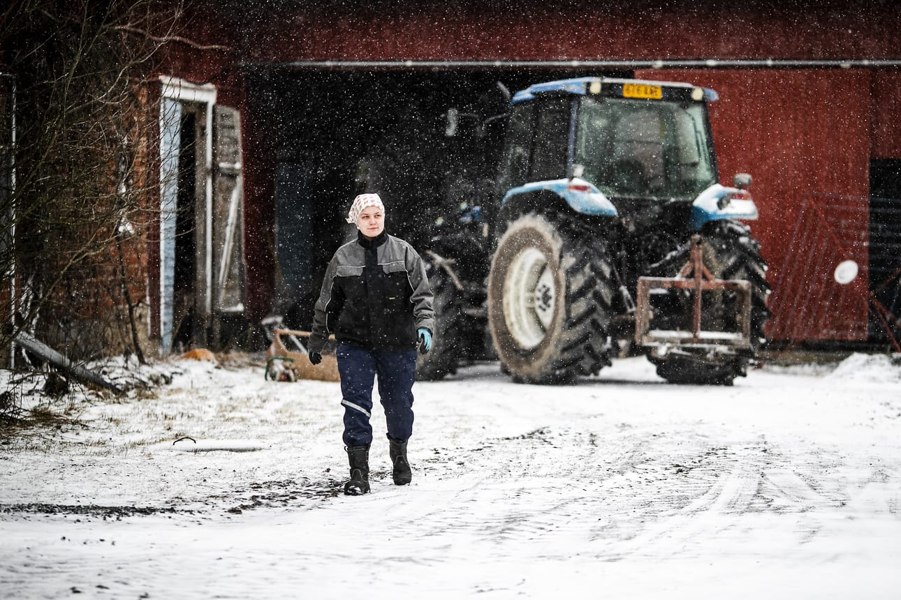 Kaisa Pihlaja on jo testannut työkoneiden kuntoa, jotta kaikki olisi valmiina, kun kevätkylvöt pelloilla alkavat.