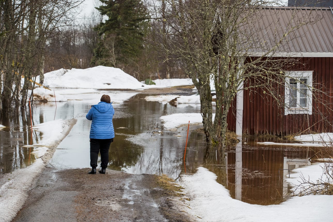 Pyhäjoki tulvii tulva Pyhäjoki kevät