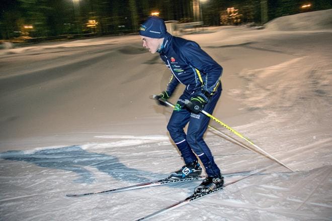 Lukas Kuuttinen oli 14-vuotiaiden poikien sprinttiykkönen Hopeasomman finaaleissa Hollolassa perjantaina. Kuva: Jorma Havula / arkisto