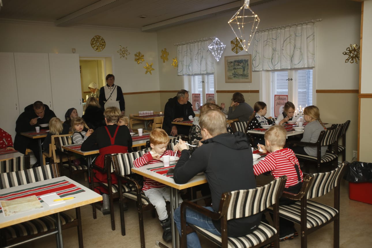 Riisipuuro maistui rumpauksen jälkeen.