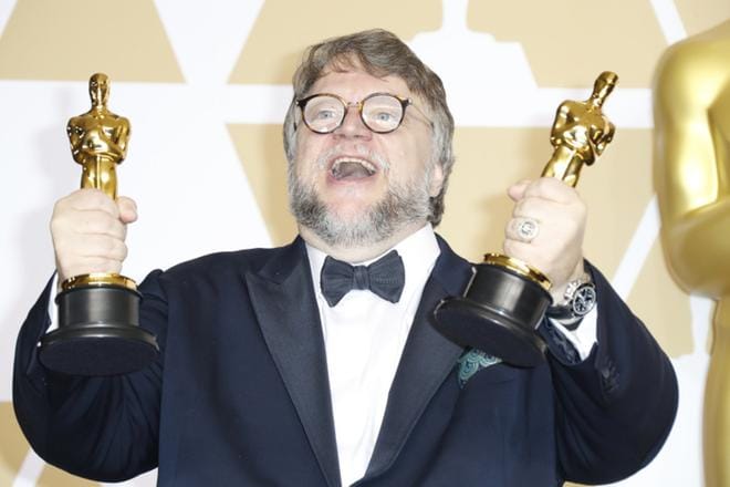 Meksikolaisohjaaja Guillermo del Toro voitti parhaan ohjaajan Oscarin elokuvasta The Shape of Water. KUVA: PAUL BUCK
