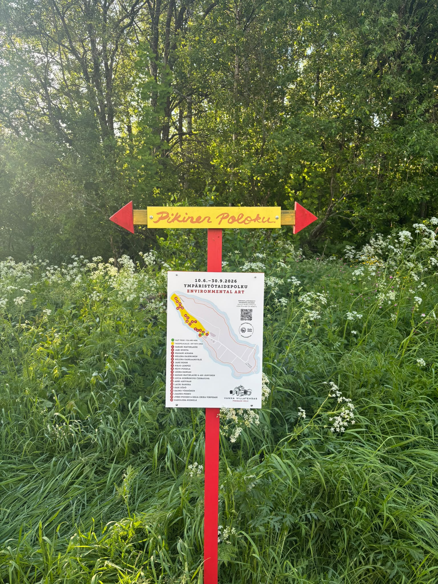 Pikisen Poloku -ympäristötaidepolun voi kokea 30.9. asti.