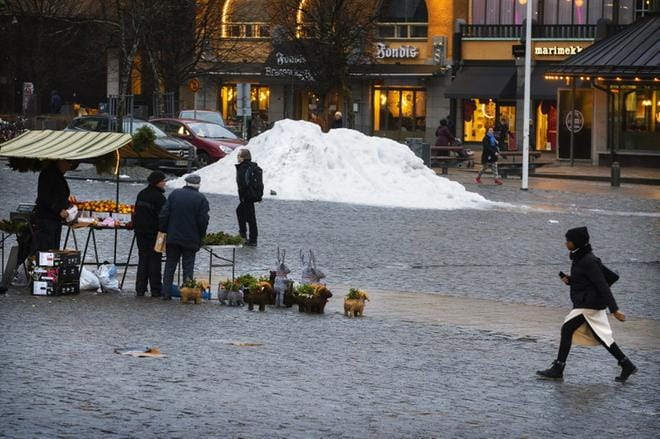 Sääennuste povaa Vaasaan jouluaatoksi tänä vuonna nollakeliä tai korkeintaan paria pakkasastetta. KUVAT: JARNO PELLINEN