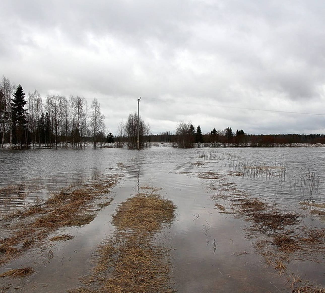 Tältä näytti tulvatilanne Pyhäjokialueella keväällä 2013.