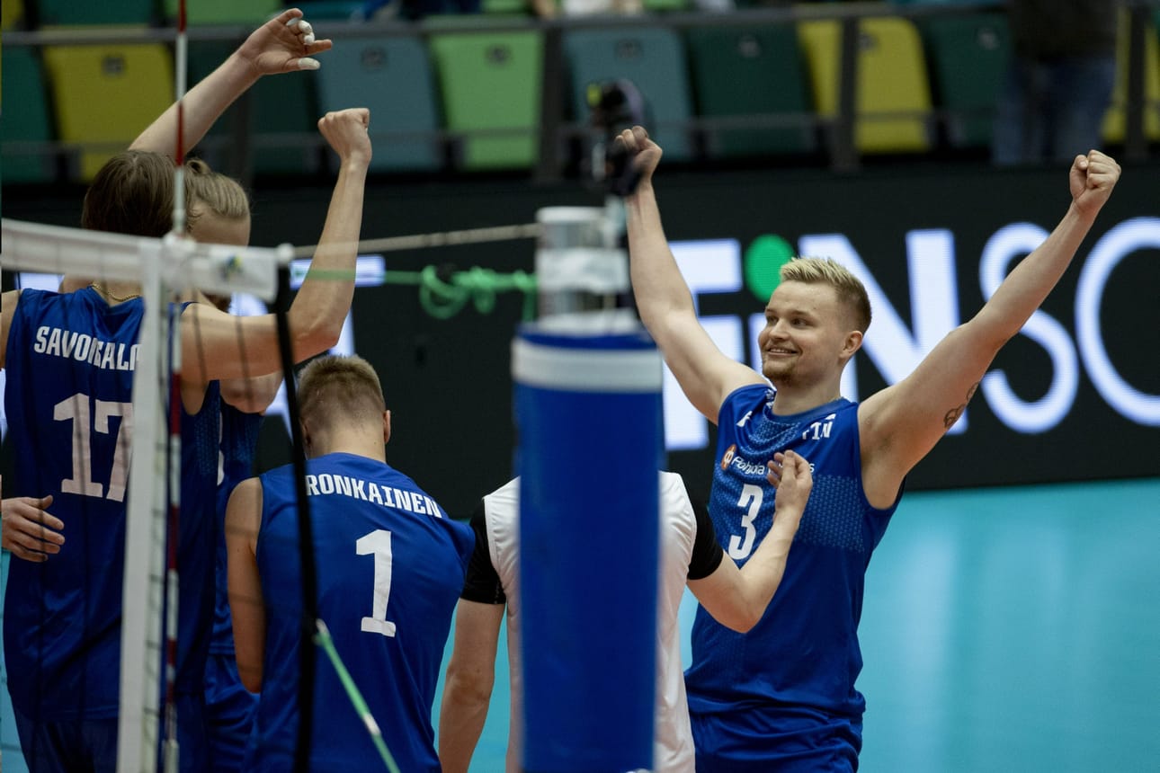 Arkistokuvassa Suomen EM-joukkueen Jiri Hänninen (3). LEHTIKUVA / Roni Lehti