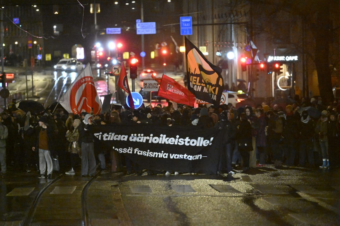Helsinki ilman natseja -mielenosoitus järjestettiin itsenäisyyspäivänä vastavoimana 612-kulkueelle.