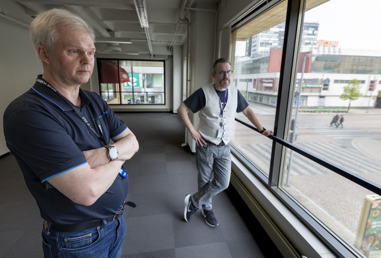 Ytimen tilat tulevat erittäin keskeiselle paikalle, kehuvat Oulun yliopiston kiinteistöjohtaja Vesa-Heikki Kemppainen ja tilapalvelupäällikkö Juha Waulu.