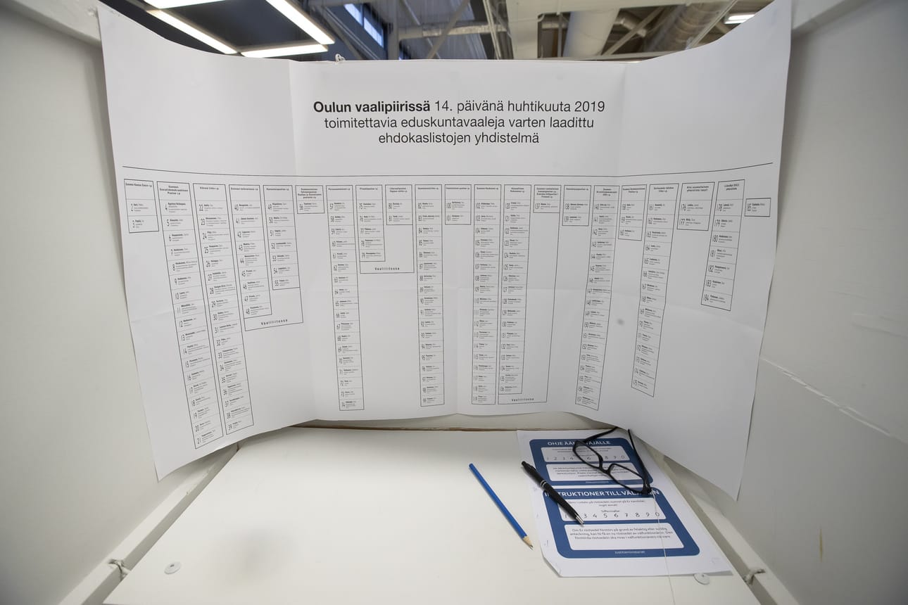 Eduskuntavaalien ennakkoäänestys Raahen cittarissa