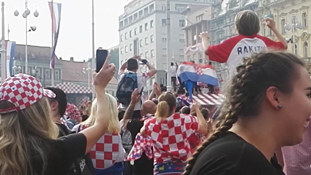 Kroatiassa juhlittiin jalkapallon MM-finaalia
