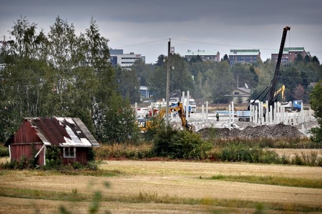 Ideaparkin rakennustyömaa. Kuva: Tomi Kosonen