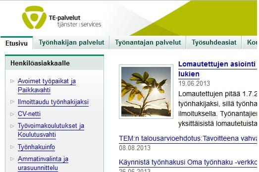 Mol.fi-sivusto on työ- ja elinkeinoministeriön ylläpitämä
