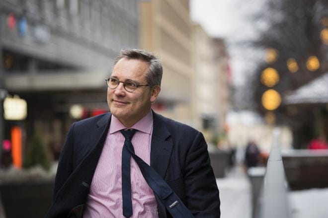 Mikael Pentikäinen vieraili torstaina Vaasassa ja Vöyrillä, jossa hän puhui elinkeinoelämän seminaarissa. KUVA: JARNO PELLINEN
