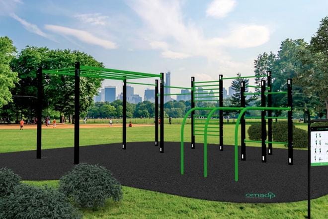 Havainnekuva Street Workout -telineestä.
