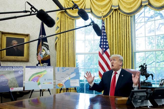 Myrsky lähestyy taas, mutta Donald Trump on valmis. KUVA: MICHAEL REYNOLDS/Epa