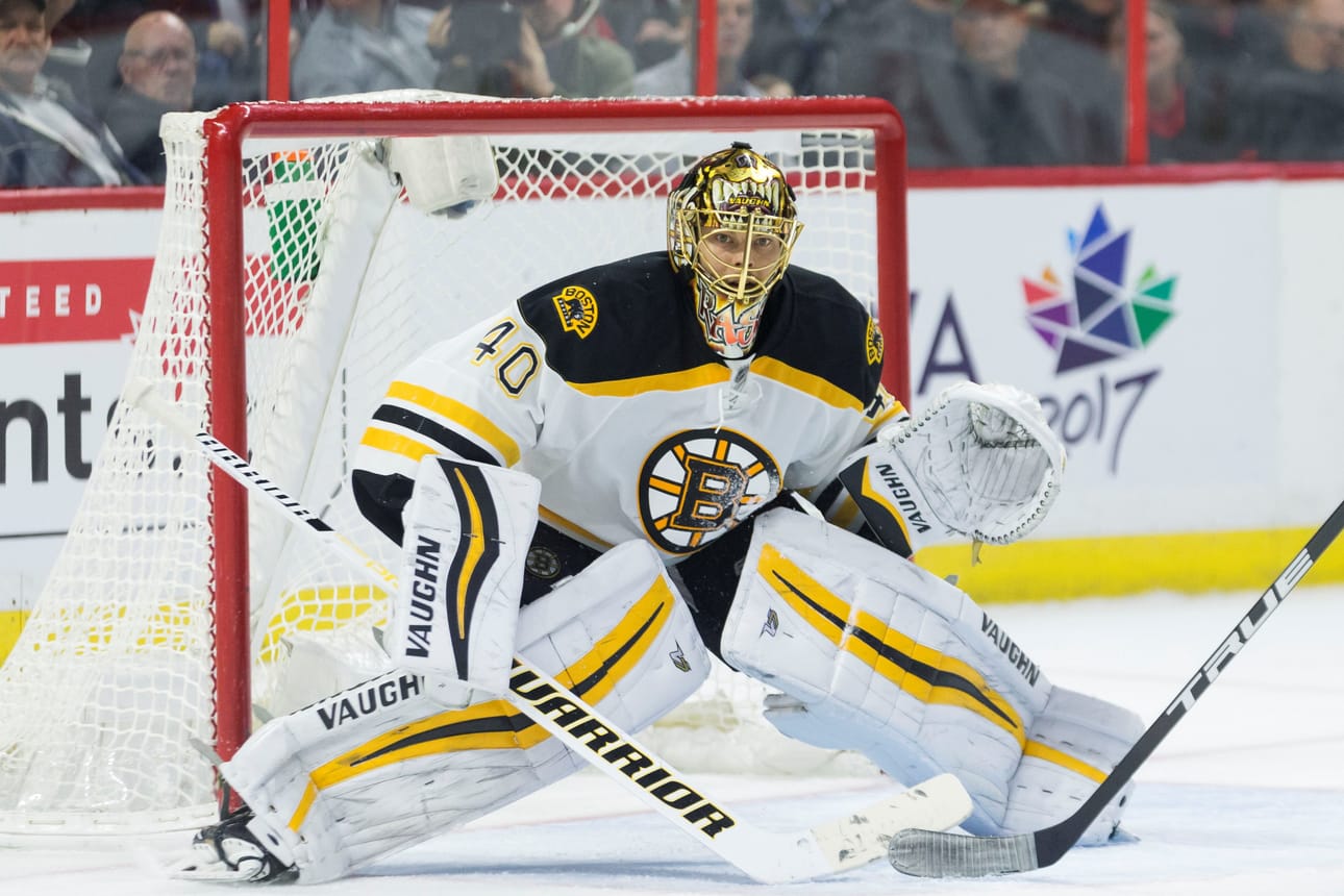 Boston Bruinsin maalivahti Tuukka Rask oli hyvässä vireessä. Arkistokuva.