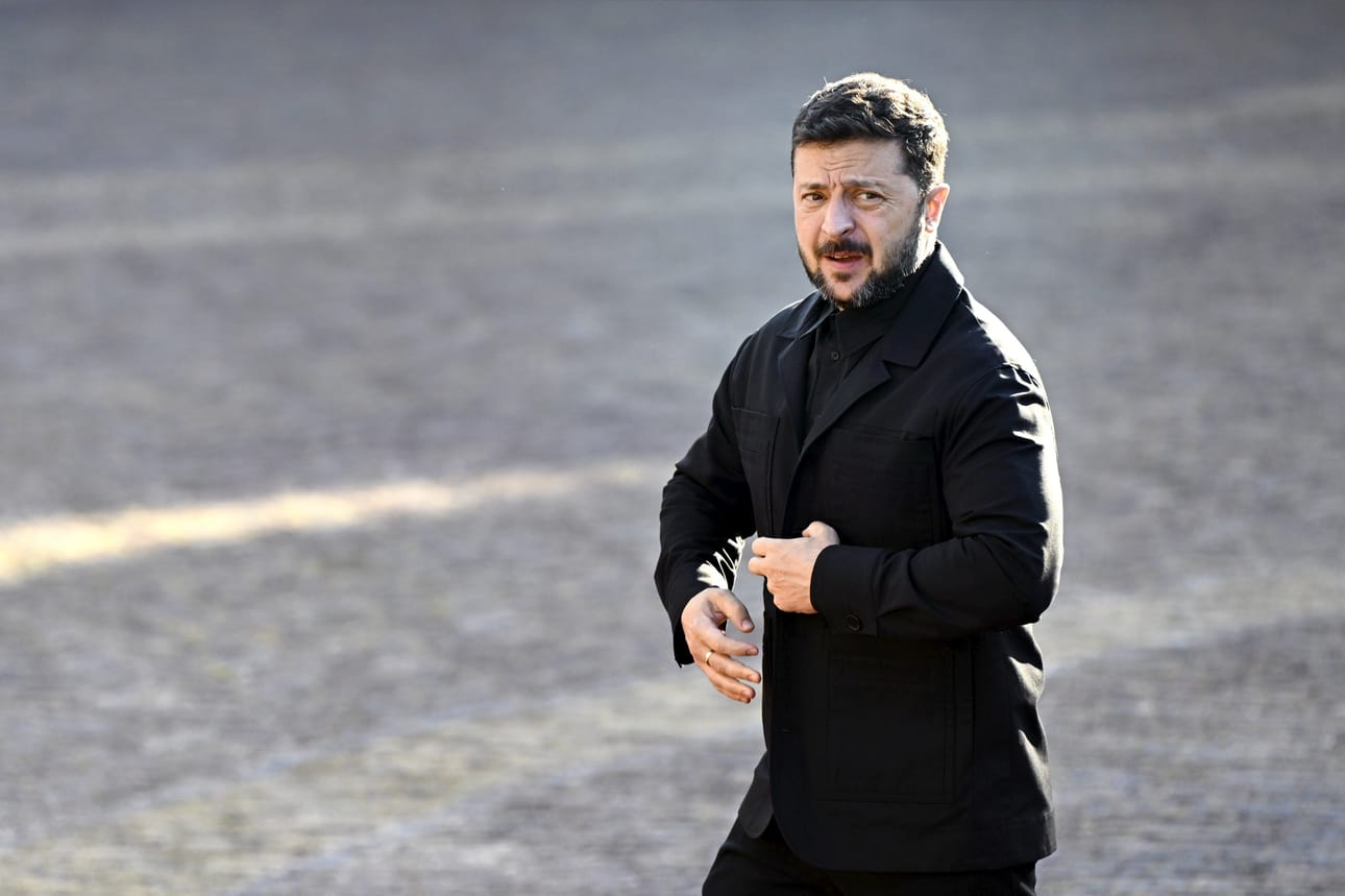 Presidentti Volodymyr Zelenskiy keskusteli Haagissa vajaan tunnin ajan Donald Trumpin kanssa.