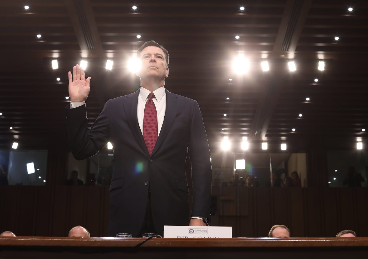 FBI:n entinen johtaja James Comey antaa todistuksensa senaatin tiedustelukomitealle torstaina.