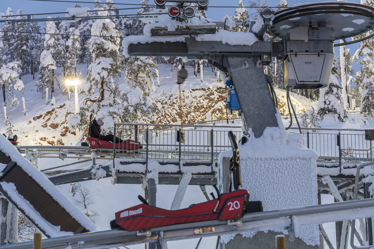 Rukaa kehitetään ympärivuotisena kohteena. Kuvassa tunturivuoristorata Ruka Coaster.