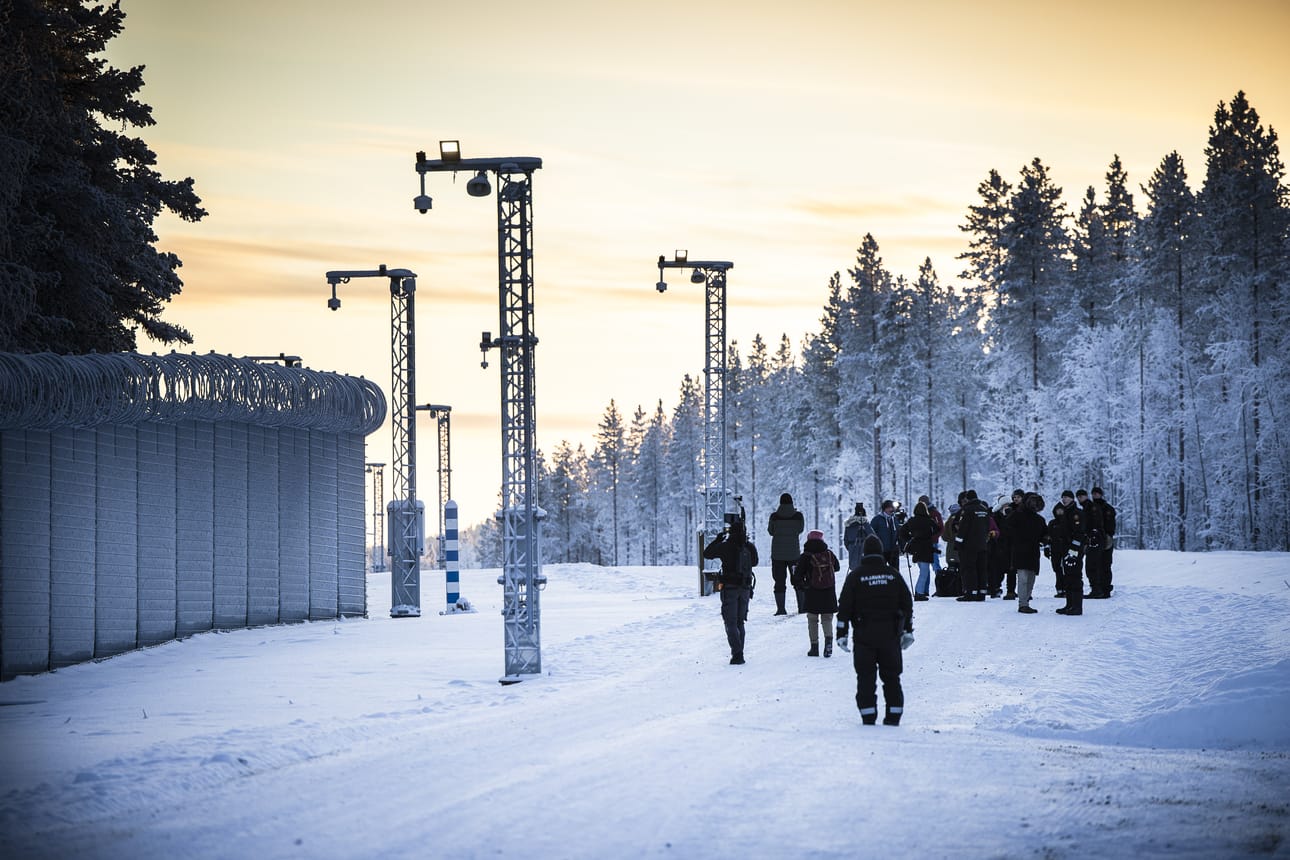 Arkistokuva on itärajan esteaidalta Sallasta.