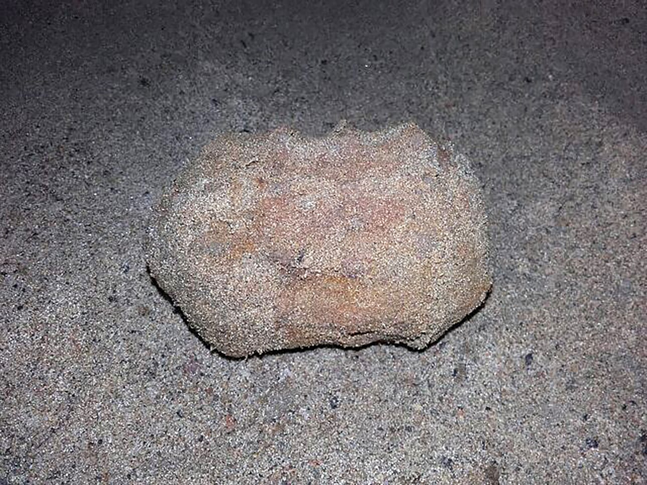 Nallikarista löytyi vanha käsikranaatin kuori, joka oli noin 10 senttiä pitkä ja kuusi senttiä paksu.