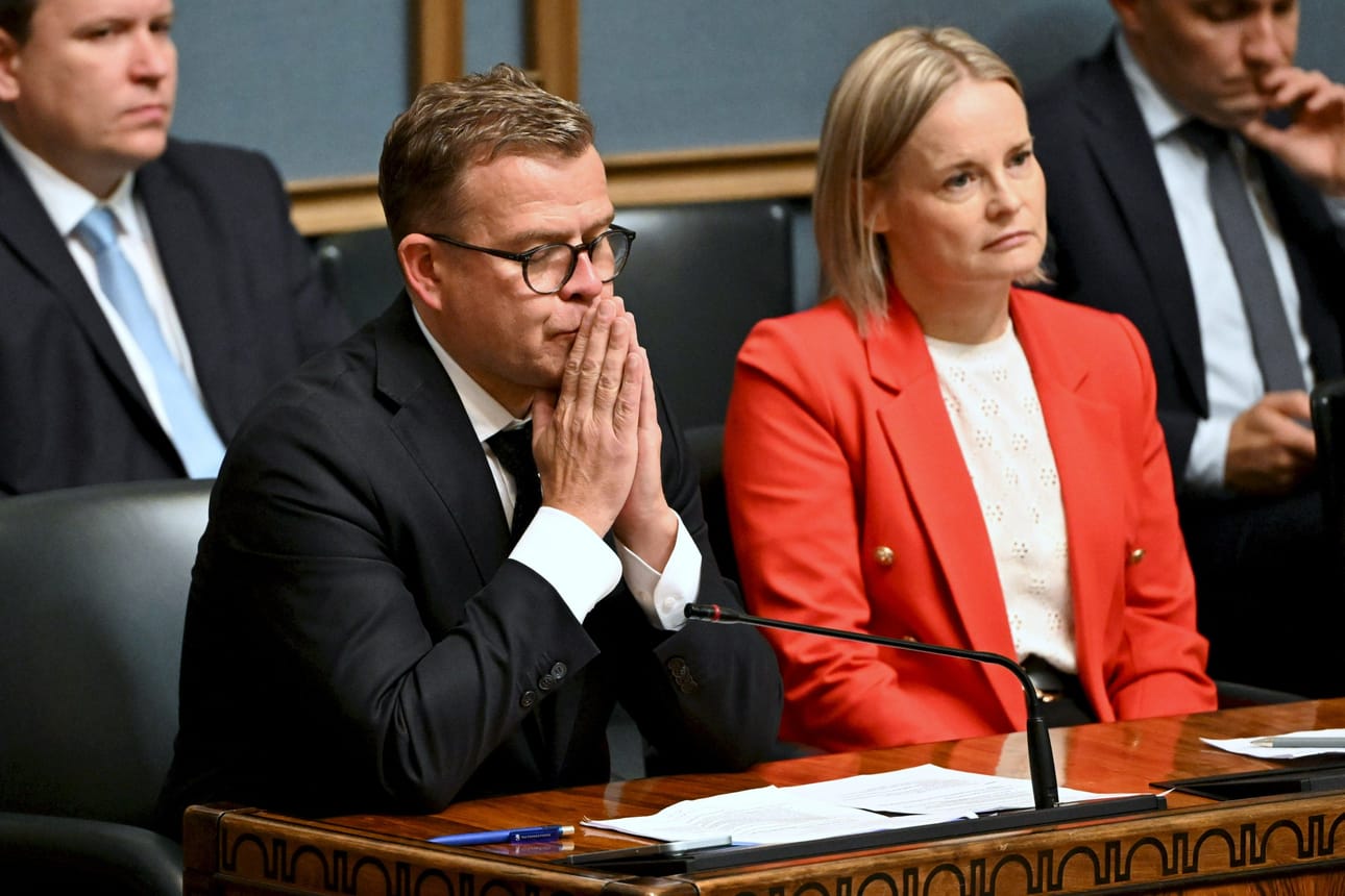 Eduskunnassa puidaan tänään hallituksen talouslinjauksia. LEHTIKUVA / Jussi Nukari