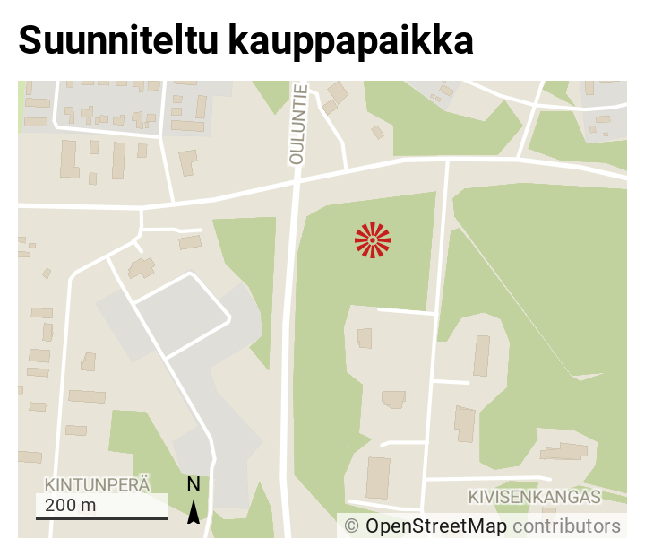 Risteysalueen kauppapaikan selvitys katkesi: Toimija perui Oulaisiin tehdyn varauksen