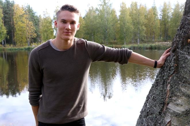 Mikko Paavola edustaa Suomea Pohjoismaiden halliottelussa. KUVA: SAILA COLLANDER