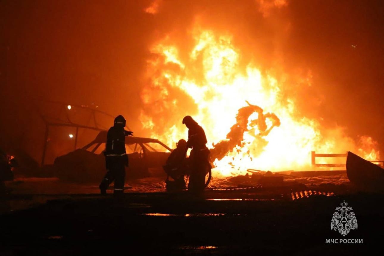 Onnettomuus tapahtui maanantai-iltana hieman ennen kello kymmentä Dagestanin pääkaupungissa Mahatshkalassa. LEHTIKUVA/AFP