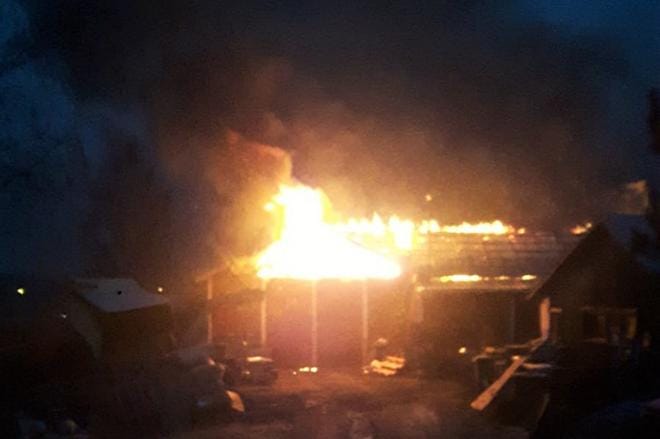 Palokunta sai hälytyksen Lapuan Välitielle tiistaina aamulla. LUKIJAN KUVA: SUSANNA SANDHU