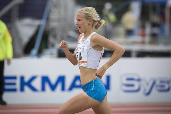 Vaasalaisen Camilla Richardssonin juoksu kulkee. Kuva: Selma Paavola