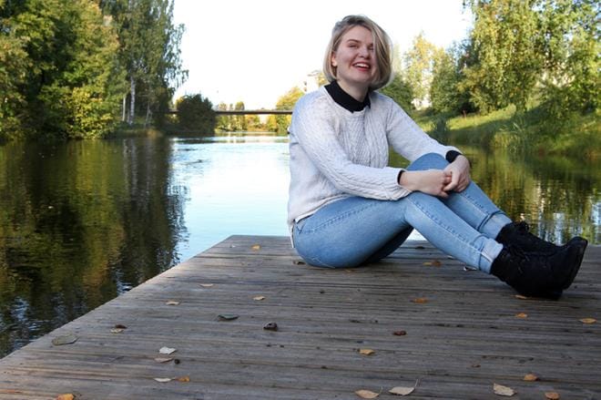 Lahdessa asuvalla Heidi Katajamäellä on syytä hymyyn. Kuva Annika Pollari