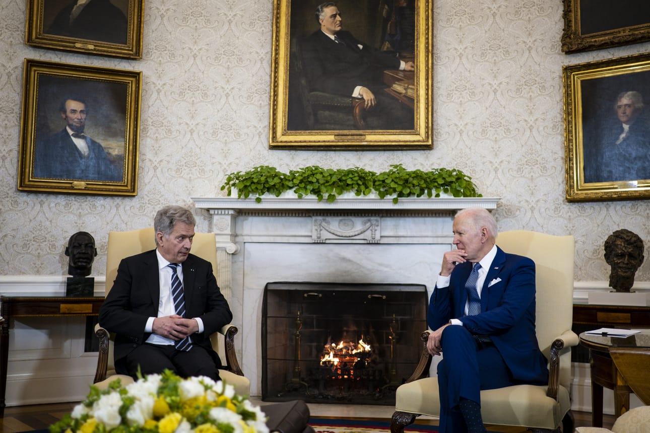 Presidentti Joe Biden otti vastaan virkaveljensä Sauli Niinistön Valkoisessa talossa.