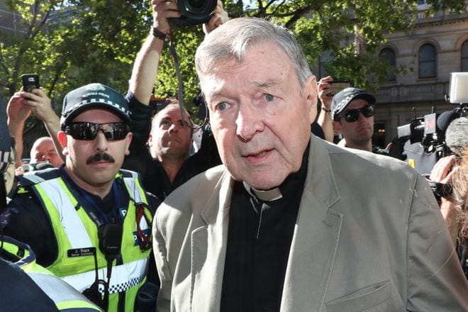 Kardinaali George Pell todettiin syylliseksi poikien seksuaaliseen hyväksikäyttöön Australiassa 1990-luvulla. KUVA: DAVID CROSLING/EPA