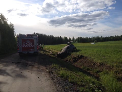 Ulosajo tapahtui Pyhänsivuntiellä Muhoksella maanantain.