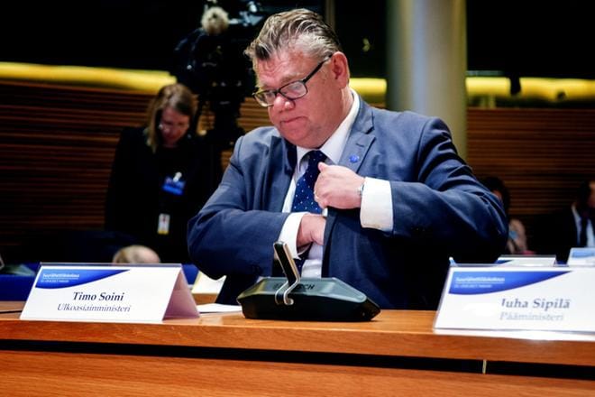 Ulkoministeri Timo Soini on ottanut kantaa Gazan kaistan viime päivien levottomuuksiin. KUVA: Kimmo Penttinen