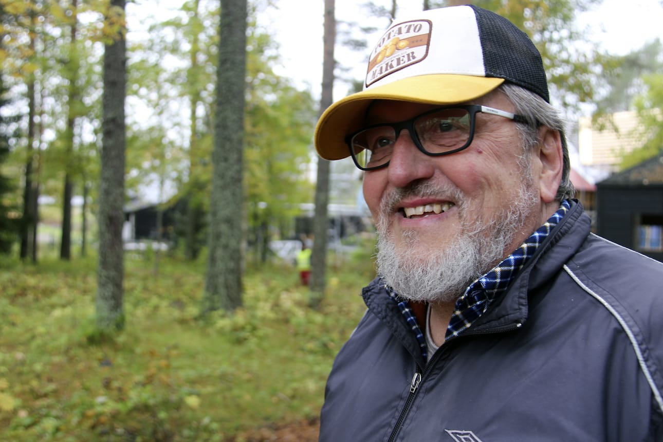Kärsämäellä on tänä kesänä istutettu metsäperunaa yli tuhat kiloa, kertoo metsäperunamies Teuvo Marttila.