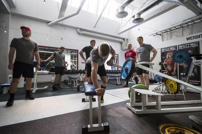 Sportin ryhmä treenaa nyt kuusi viikkoa yhdessä, pari viikkoa omatoimisesti ja palaa jäälle 1. elokuuta. KUVAT: JARNO PELLINEN