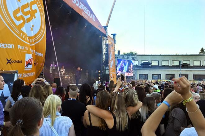 Viime kesänä Solar Sound Festival saavutti kaikkien aikojen päiväkohtaiset ennätykset Seinäjoella. KUVA: VIRPI KUPIAINEN-ÄMMÄLÄ