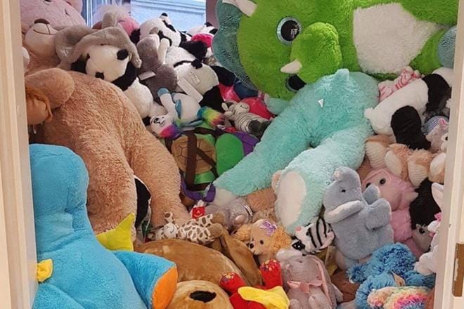 Yhteensä keskussairaalan lapsille kerättiin peräti 2 500 pehmolelua.