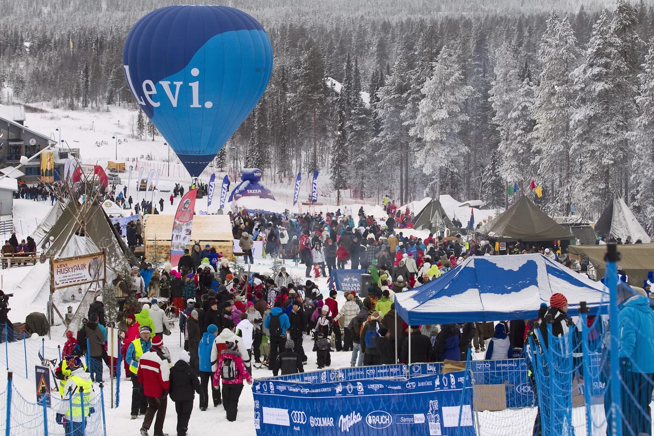 Arkistokuva Levin maailmancupin kilpailusta.