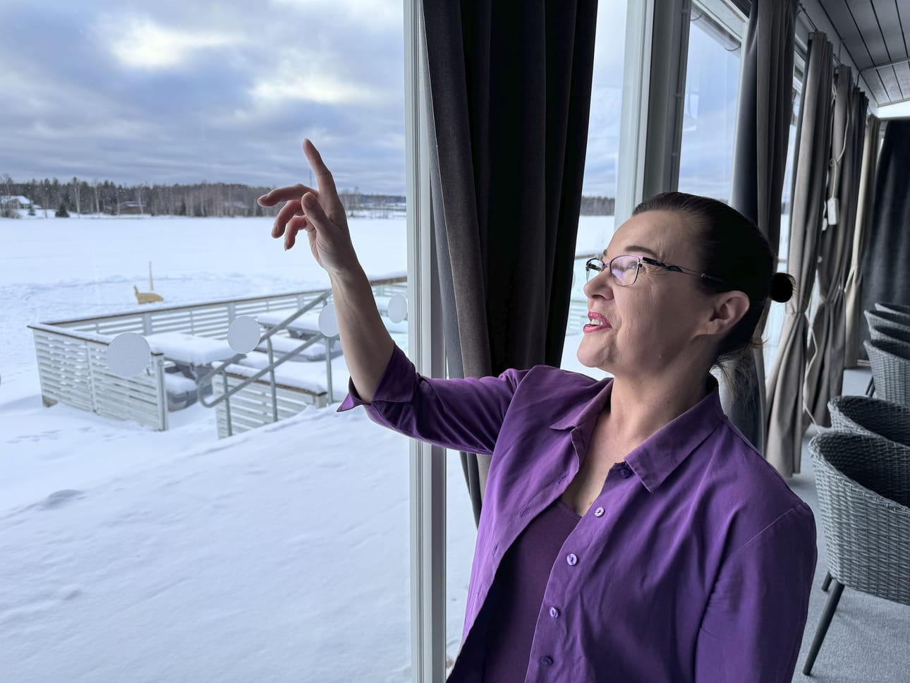 Jaana Kuutti toimii Kylpyläsaaren yrittäjänä Haapavedellä.