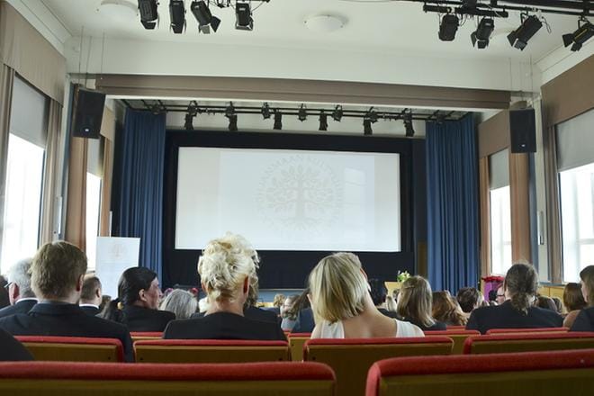 Suomen Kulttuurirahaston Etelä-Pohjanmaan rahaston vuosijuhla, jossa apurahat myönnettiin, pidettiin Kristiinankaupungissa Kulttuuritalo Duxissa. KUVAT: MARJUT HAAPANEN