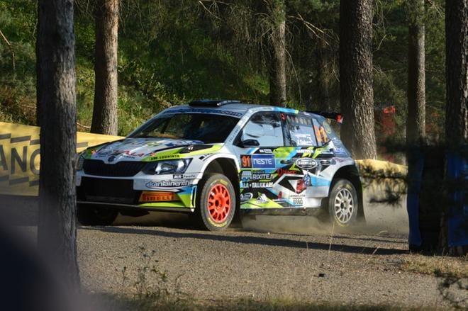 Teemu Asunmaa ja kartanlukijansa Jani Salo ovat ensimmäistä kertaa yhdessä Suomen MM-rallissa. KUVAT: ELLA NURMI