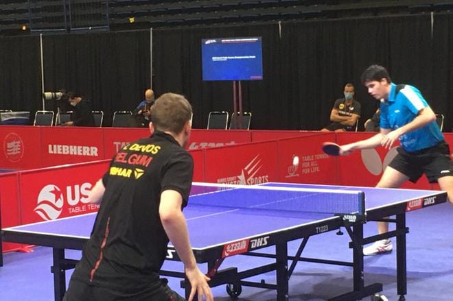 Benedek Oláh aloitti MM-kisat voitolla. Kuva: Suomen pöytätennisliitto