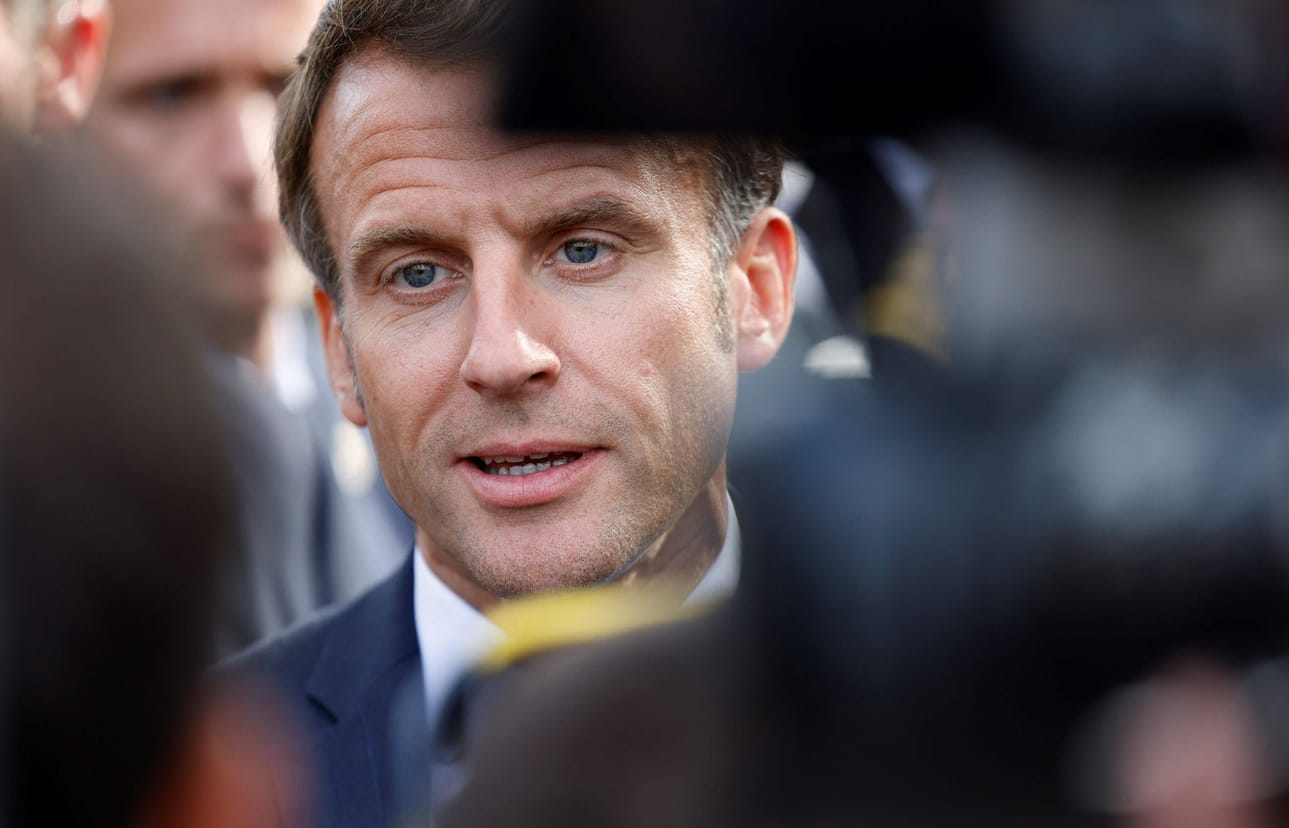 Useat länsimaiden johtajat ovat ilmaisseet tuomitsevansa Venäjän iskut. Kuvassa Ranskan presidentti Emmanuel Macron. LEHTIKUVA/AFP